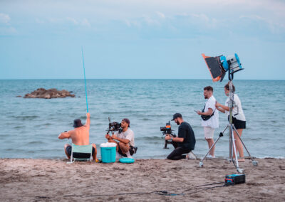 tournage de clip musical sur la plage